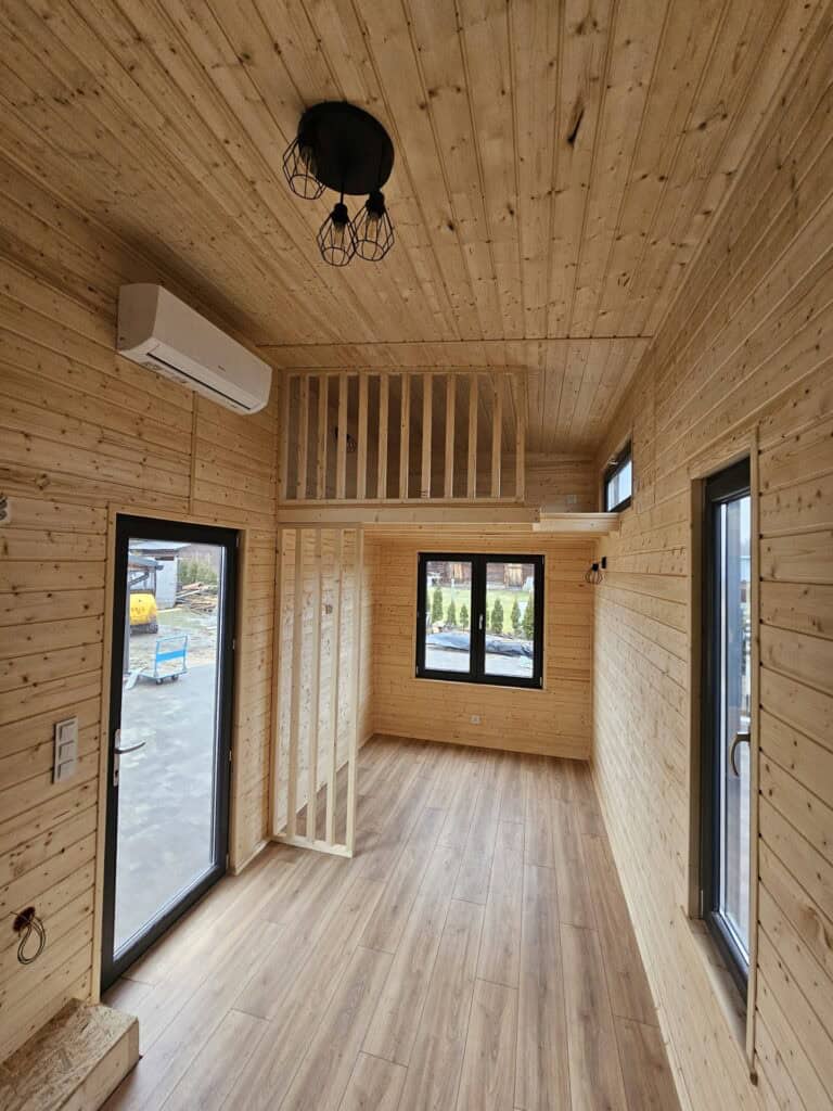 Domek mobilny od środka